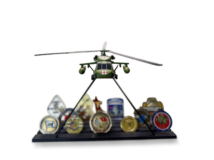 UH-60 Blackhawk Challenge Coin Holder | Military Display Stand