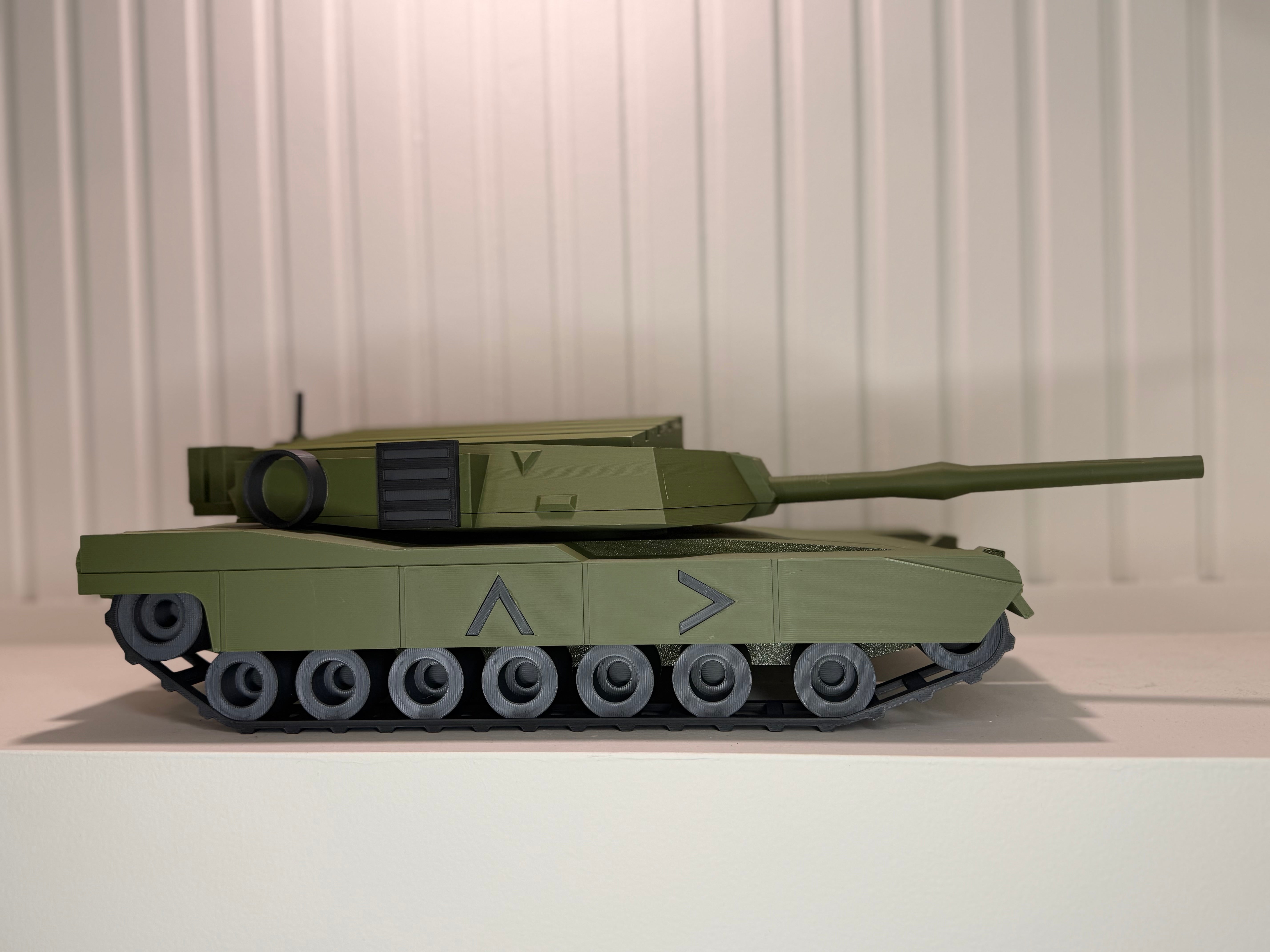 Military M1 Abrams Tank Challenge Coin Holder | Rotating Turret