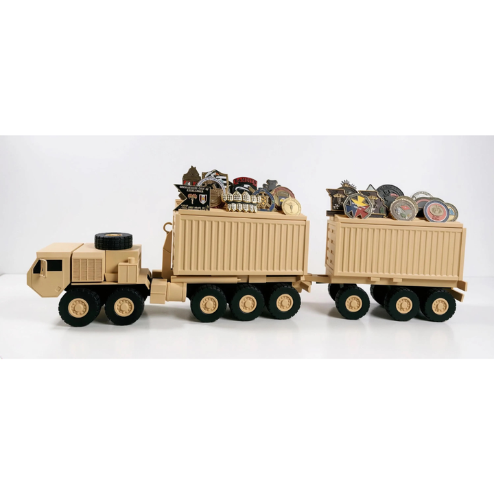 M1075 HEMTT PLS Coin Holder | Army Truck Desk Decor | Veteran Gift