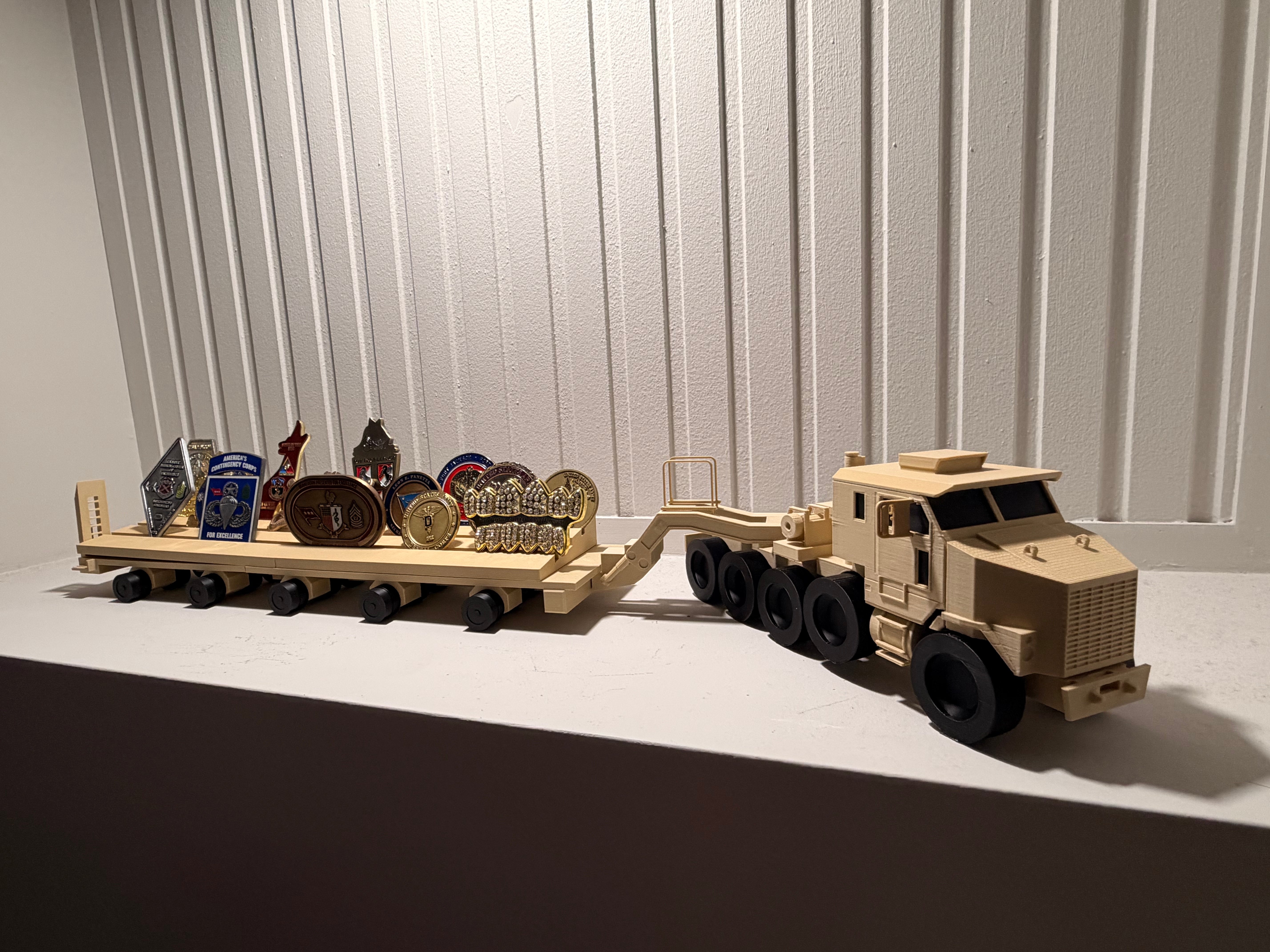 Army Truck Military Challenge Coin Display