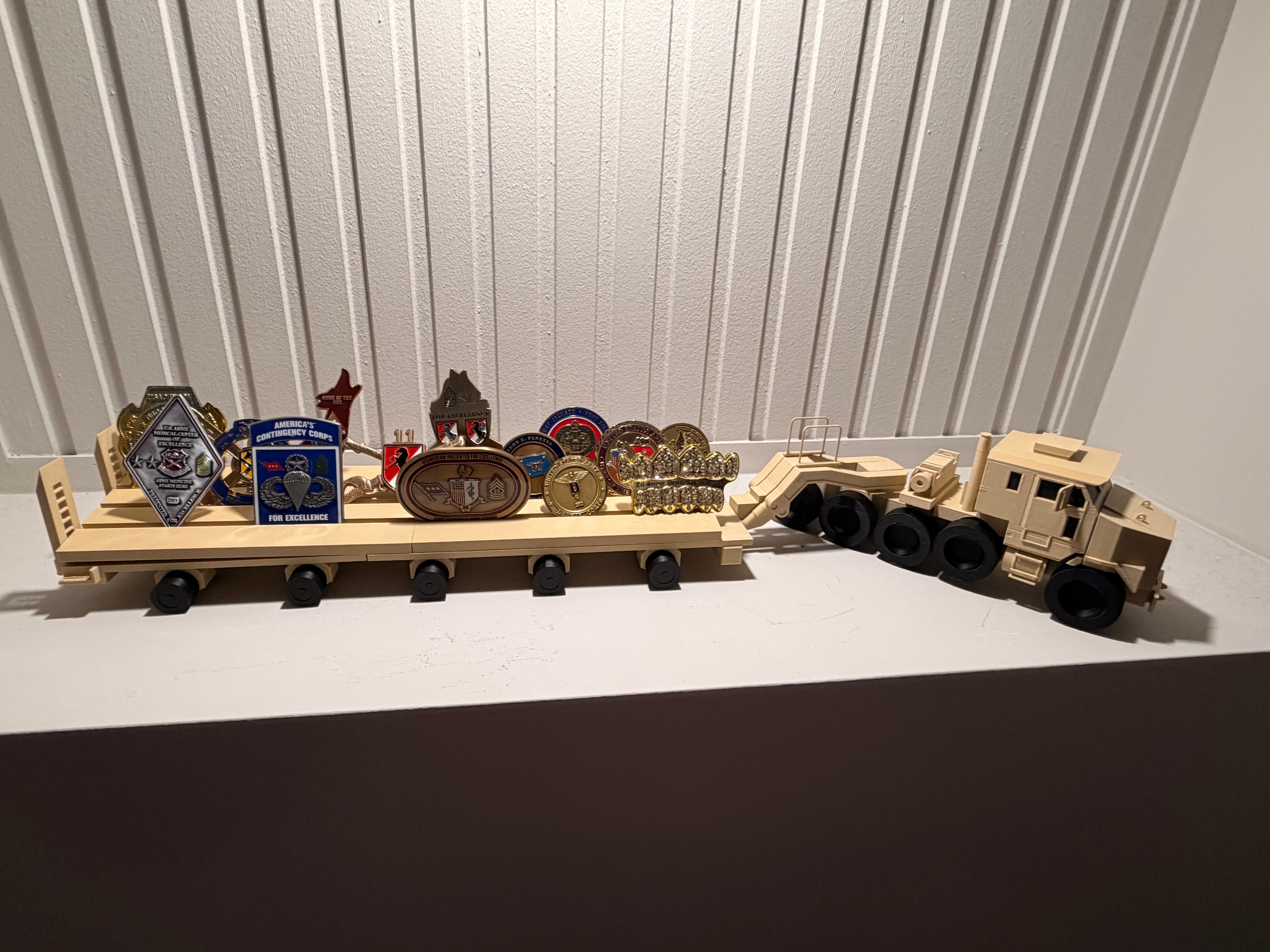 Army Truck Military Challenge Coin Display