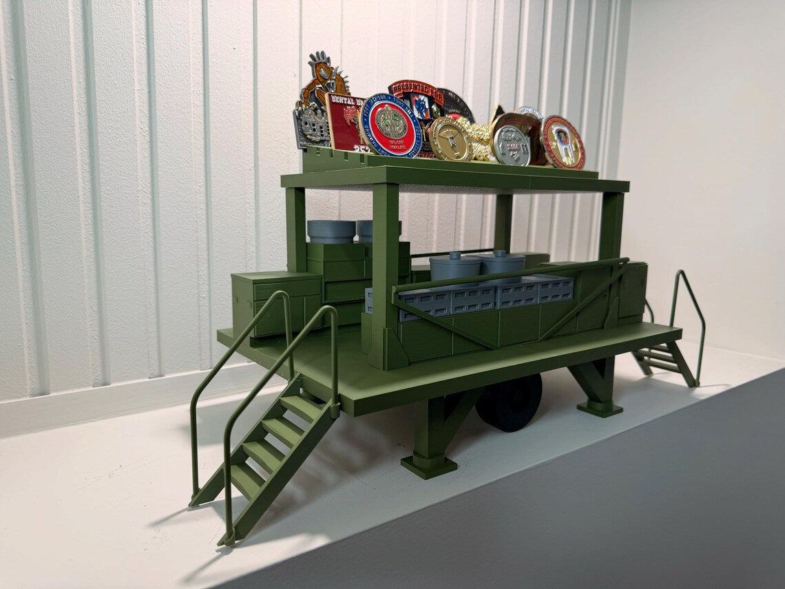 MKT Field Kitchen Coin Holder | Military Challenge Coin Display Rack (3D Printed)