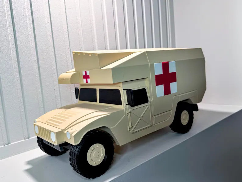 M988 MEDEVAC HMMWV Coin Holder | 3D Printed Military Ambulance Display