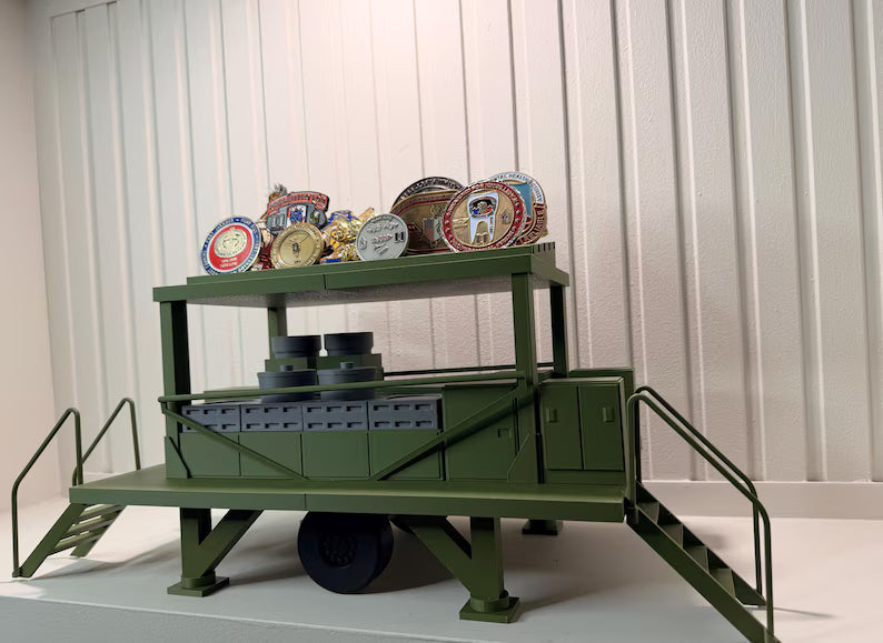 MKT Field Kitchen Coin Holder | Military Challenge Coin Display Rack (3D Printed)