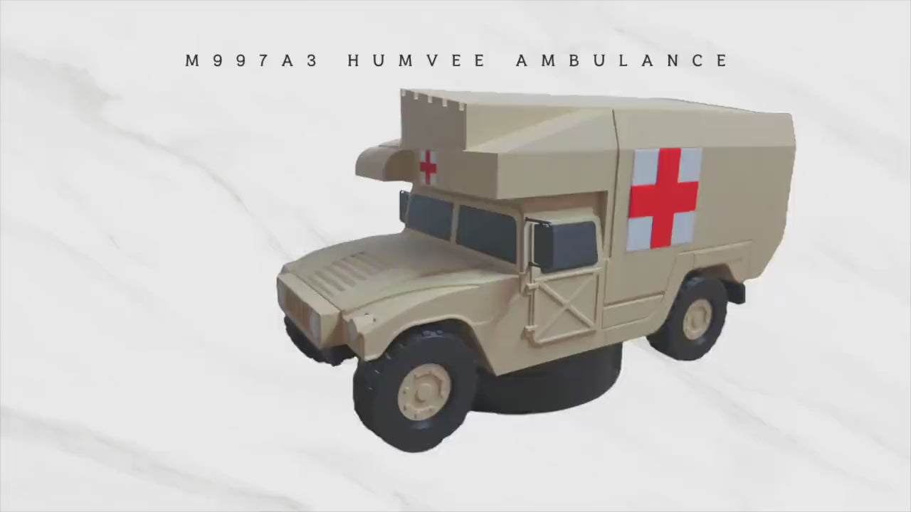 M988 MEDEVAC HMMWV Coin Holder | 3D Printed Military Ambulance Display